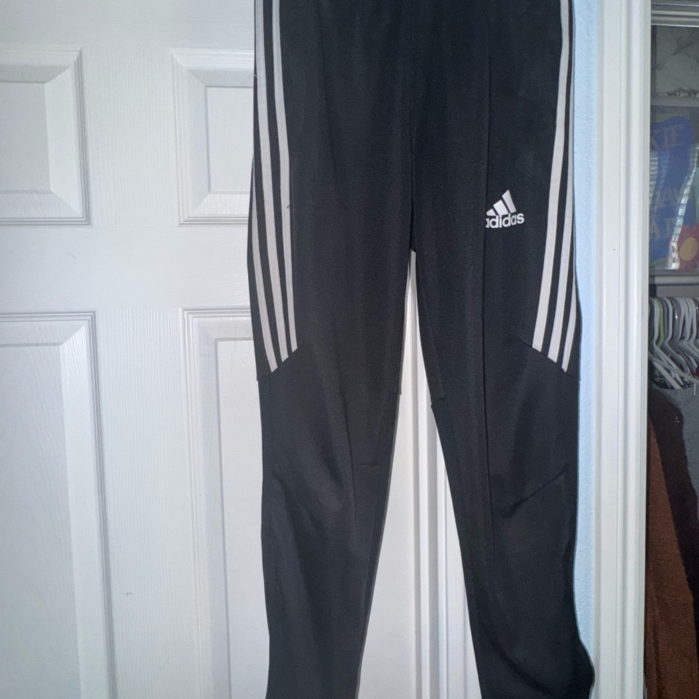 Adidas Mens Black Soccer Pants (used with back marking)